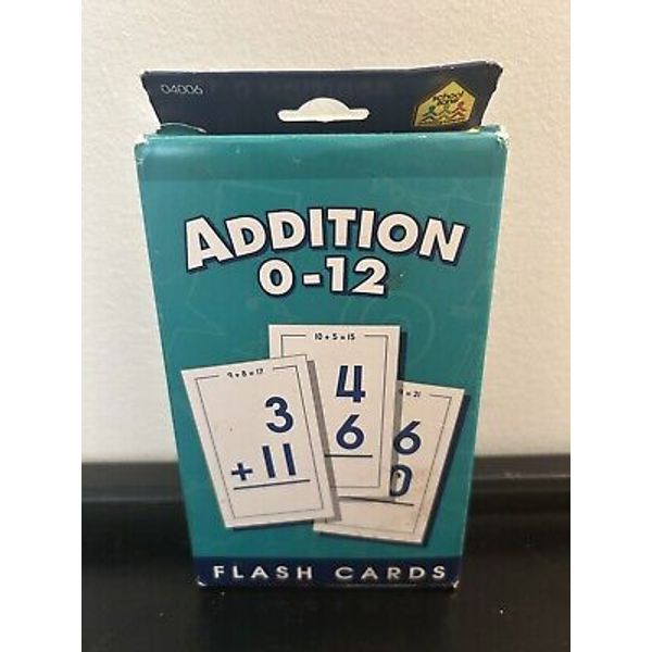 School Zone Addition 0-12 Basic Math Flash Cards