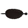 Gravity Threads Oval Hair Pin with Edge Weaving - Dark Brown