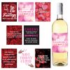Andaz Press Galentines Day Decorations Funny Wine Labels, 16-Pack