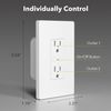 BN-LINK Smart Wi-Fi in-Wall Outlet Plug With 2 Independently Controlled Sockets