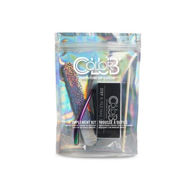 Color Club Color Club Nail Implement Kit Nail Tools 4pc Set Manicure Tools Nail Clippers File Buffing Block