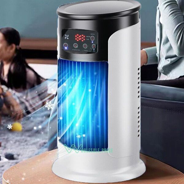 Cooling Humidifier LED Portable Air Conditioner Cooling Fan Quiet with 6 Speeds