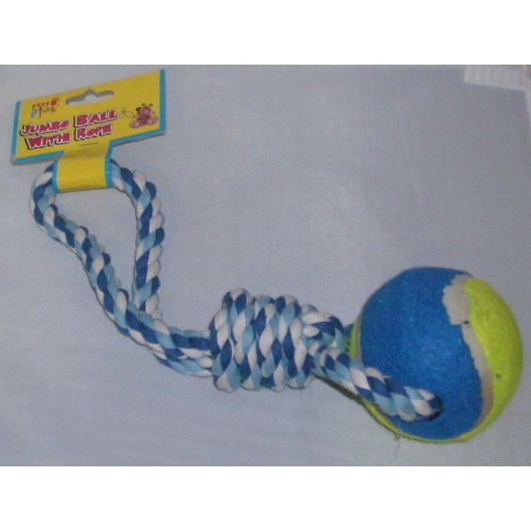 pets at play Jumbo Tennis Ball with Rope
