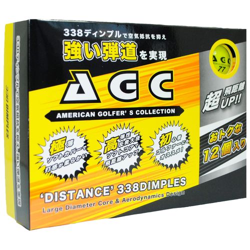 LEZAX AGC Golf Balls 1 Dozen (12 Pack) Neon Yellow AGBA-3761