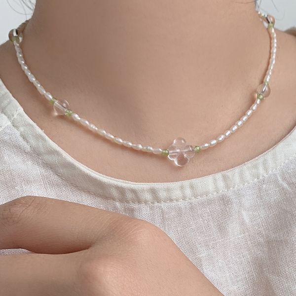 Lucky Peridot Gemstone 925 Silver Choker Necklace