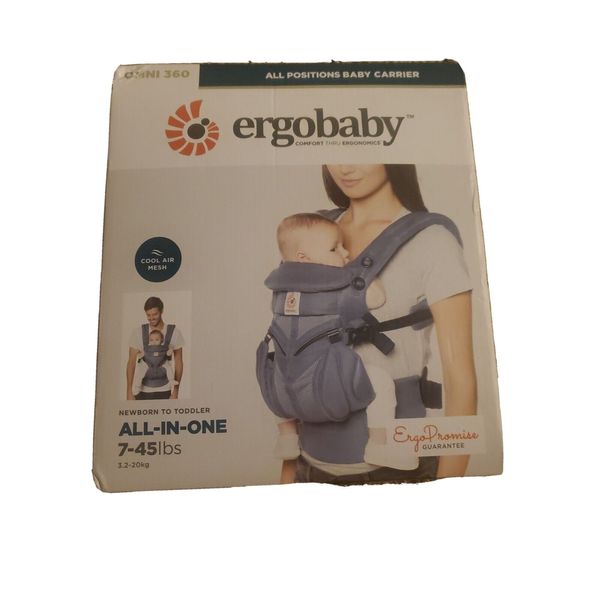 Ergobaby Omni 360 All-Position Baby Carrier (7-45 Pounds), Oxford Blue