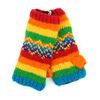 LOUDelephant Hand Knitted Wool Arm Warmer - Stripe Rainbow Zig Zag