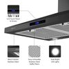 30in Wall Mount Range Hood 3-Speed Touch Control 350CFM Vented Black Easy Clean
