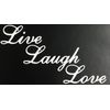 C60362 (White) Live Laugh Love 7.5x4.2