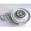 Small Low profile rotary roof vent for vans buses - White - wind driven rotating ventilator