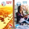 Draft Excluder - 96cm, Efficient Noise Blocker & Cold Air Stopper - Energy-Efficient Bottom Door Seal, Brown