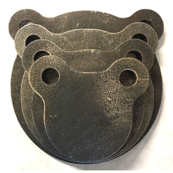 AR500 Steel Targets - Gongs - Silhouettes and More for Pistols and Rifles - 3/8 1/2 (3/8" AR500, Combo Gong Set Unpainted 3/4/5/6)