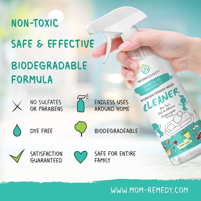 MomRemedy Hydrogen Peroxide Wipes for Cleaning and Stain Removal