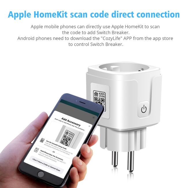 WiFi Smart Home Plug Socket With HomeKit Siri, Alexa And Google