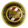 Korean War Veteran Plaque with American Flag