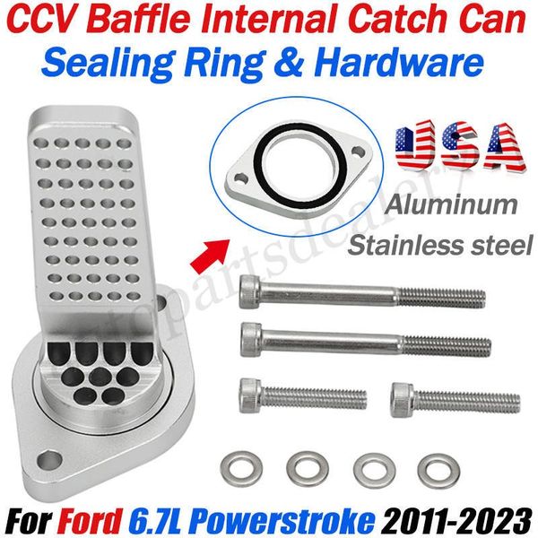 For Ford 6.7L Powerstroke CCV Baffle Internal Catch Can Kit & Hardware 2011-2023