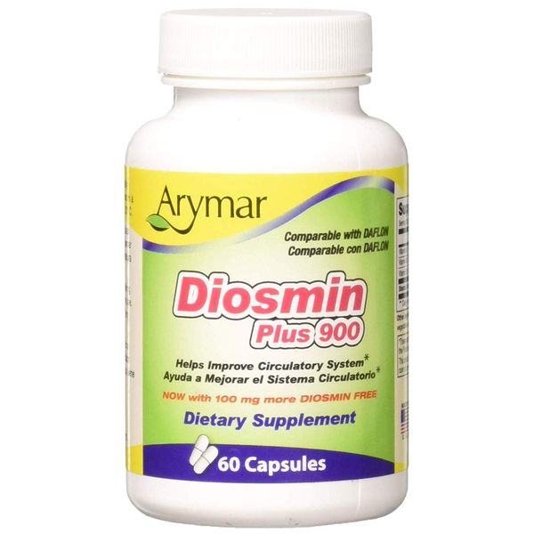 ARYMAR Diosmin Plus 900, Circulatory System Support (60 Capsules/Pack of 1)