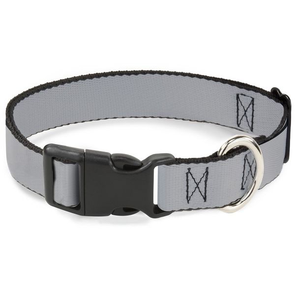 Buckle-Down PC-W11901-WS Silver Plastic Clip Collar, Wide Small/13-18"