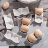 Egg Cups for Soft Boiled Eggs - Set of 6 Stackable Ceramic Egg Holder for Serving, Breakfast, Brunch Kitchen Table Decor (6)