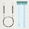 KnitPro Karbonz Fixed Circular Needles 24" (60cm) | 6.50mm