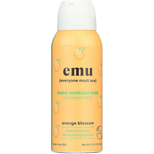 1 Emu Hand Sanitizers Mist Orange Blossom 2.2 Oz