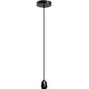LEDSone Hanging Pendant Light, E27 Indoor/Outdoor Rainproof Lamp Holder- 2m Cable,(Black)