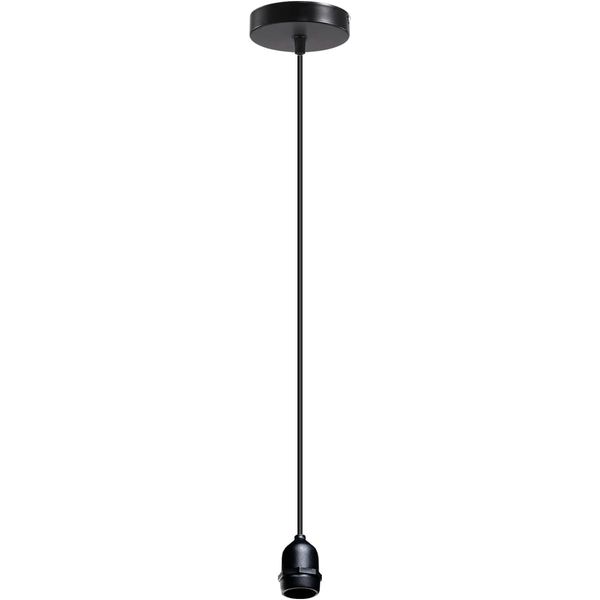 LEDSone Hanging Pendant Light, E27 Indoor/Outdoor Rainproof Lamp Holder- 2m Cable,(Black)