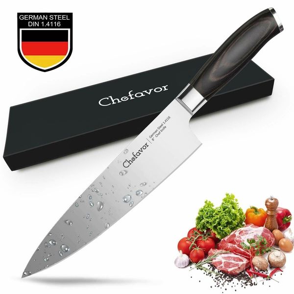 PRO 8" Chefs Knife 8" German HIGH CARBON Steel Professional Chef's Knife