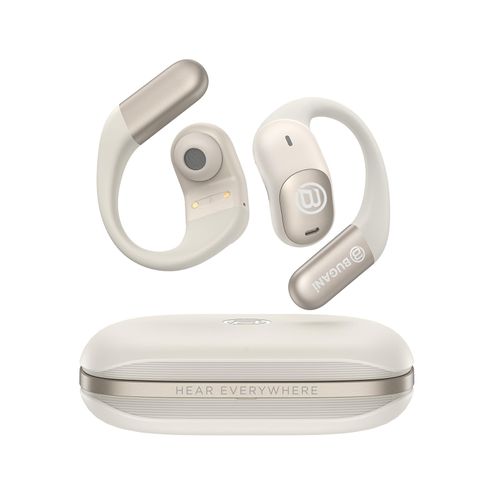 BUGANI 5.4 Open Ear Headphone with Dual-Mic ENC Wireless Earbuds,360 Head-Tracking Spatial Audio