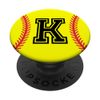 Softball Initial Letter K PopSockets Adhesive PopGrip