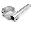 Szmsmy 31/33/35/37/39/41mm Fork Clip-on Handlebar CNC Riser Regular Handlebar (37, Silver)