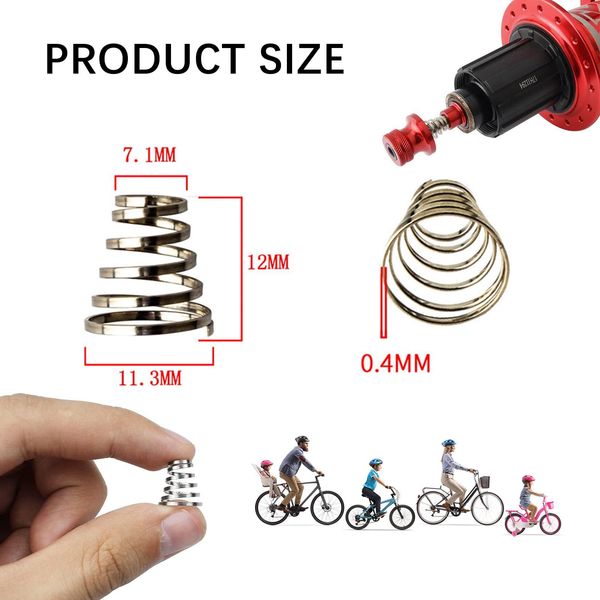KARELLS Fahrradfeder 10 Stück,11 * 12mm Fahrradrad-Spießfedern,Fahrrad Schnellspanner Feder,Fahrradnaben Feder Ersatzfeder,Fahrrad Schnellwechsel Ersatzfeder Naben Spießfeder,für Mountainbike