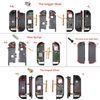 eXtremeRate DIY Replacement Shell Buttons for Nintendo Switch & Switch OLED Joycon and Strap, Glitter Gradient Translucent Bluebell Housing Wrist Strap with Buttons for Switch & Switch OLED