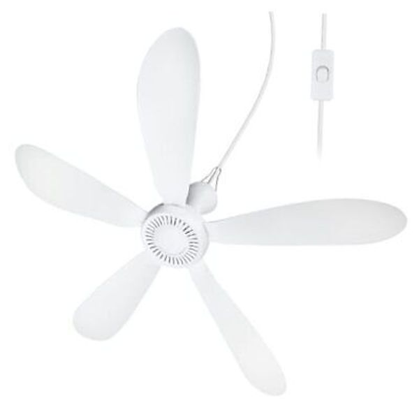 28inch Ceiling Fan AC 110V Portable Ceiling Fan with ON/OFF Switch, Plug in