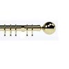 SPEEDY IDC 28mm Nikola Curtain Pole Set, Bright Brass, 250cm