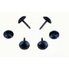 Small Clavos, Round, 7/16 inch Diameter, Hammered, Matte Black Finish (25 Pack)