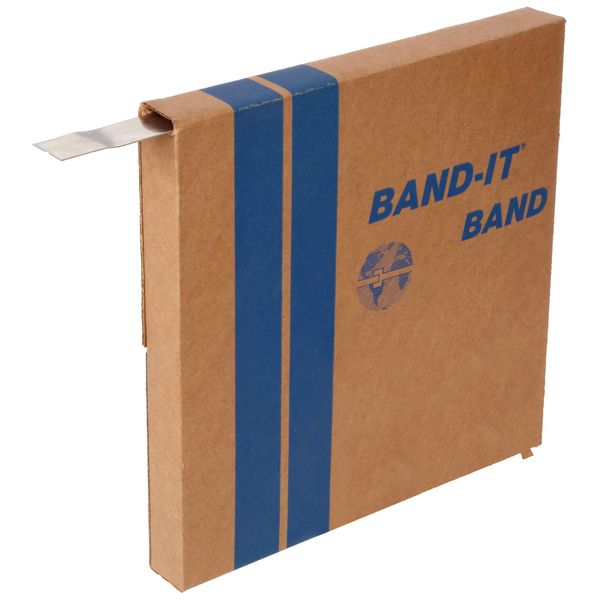 BAND-IT C20299 201 Stainless Steel Bright Annealed Finish Band, 1/4" Width X 0.020" Thick, 100 Feet Roll