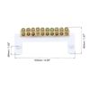 uxcell Terminal Ground Bar Electrical Block Barrier Brass Bridge Design 10 Position 4 Pcs