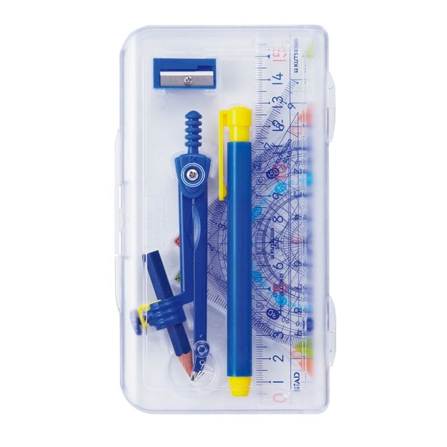 Kutsuwa AP03A STAD Math Ruler Set with Compass