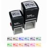 Artwork Please Do Not Bend Self-Inking Rubber Stamp Ink Stamper - 1 Inch Small - Black Ink