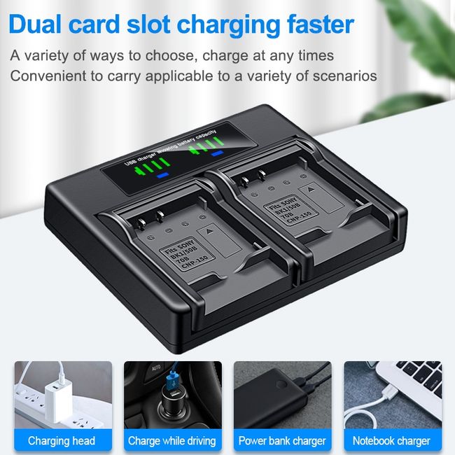 HQIX for Ricoh GRⅢ G900 WG-6 GR3 GRⅢ X GR3X Camera DB-110 Dual Charger  Battery