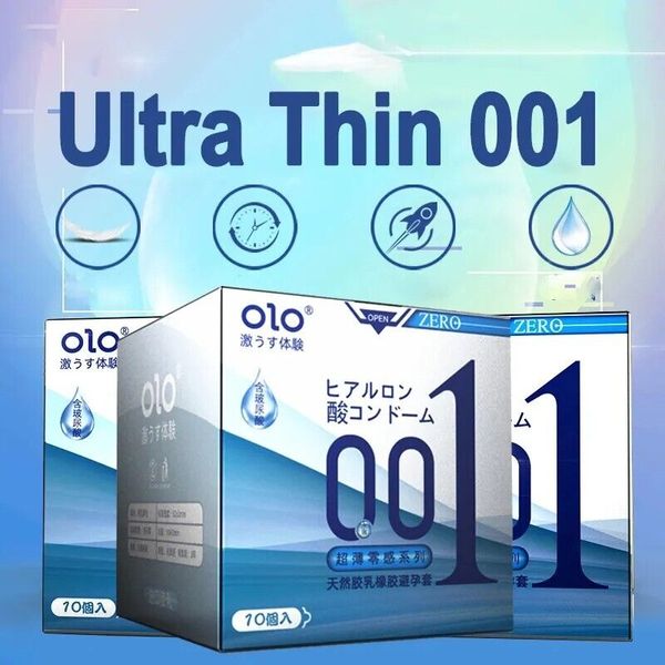 THE THINNEST AIR CONDOM OLO 001 Ultra Thin Condom Hyaluronic acid BOX of 10