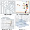 White Large Flight Bird Cage for Parakeets Canaries Medium Small Birds Parrots