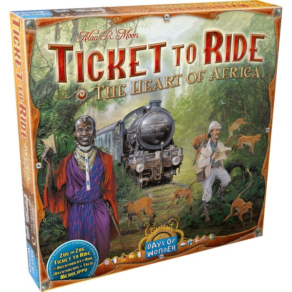 Ticket to Ride The Heart of Africa Board Game EXPANSION | Train Route Strategy Game | Fun Family Game for Kids and Adults | Ages 8+ | 2-5 Players | Avg. Playtime 30-60 Minutes | Made by Days of Wonder