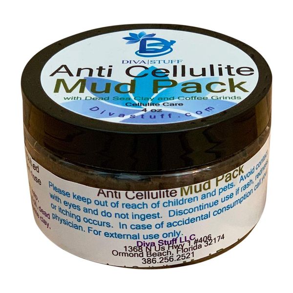 Anti Cellulite Mud Pack With Dead Sea Clay, Coffee Grinds, Fenugreek, Juniper & More By Kym's Diva Stuff