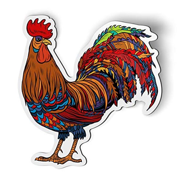 Colorful Rooster - 5.5" Magnet for Car Locker Refrigerator