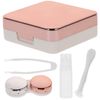 ROSENICE Contact Lens Case Mini Travel Simple Contact Lens Box (Light Pink)