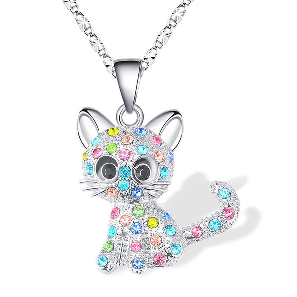 Lanqueen Easter Basket Stuffers Easter Gifts for Kids Girls Kitty Cat Pendant Necklace Jewelry for Girls Cute Gifts for Girls Cute Jewelry Cat Gifts for Cat Lover Niece Daughter Granddaughter