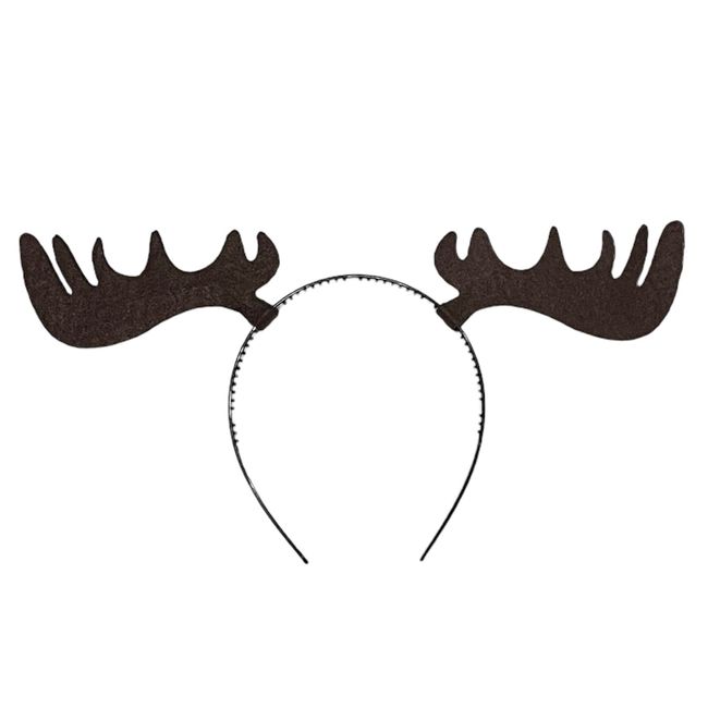 Moose Antlers Headband Woodland Creature theme birthday party favors for woman men boys girls adult children baby toddler