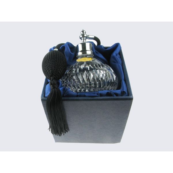 150ml Elegant Hand Cut Crystal Atomizer with Black Pump
